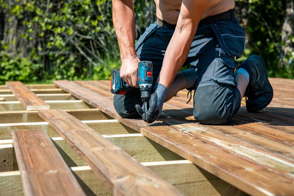 cr&eacute;ation de terasse en bois