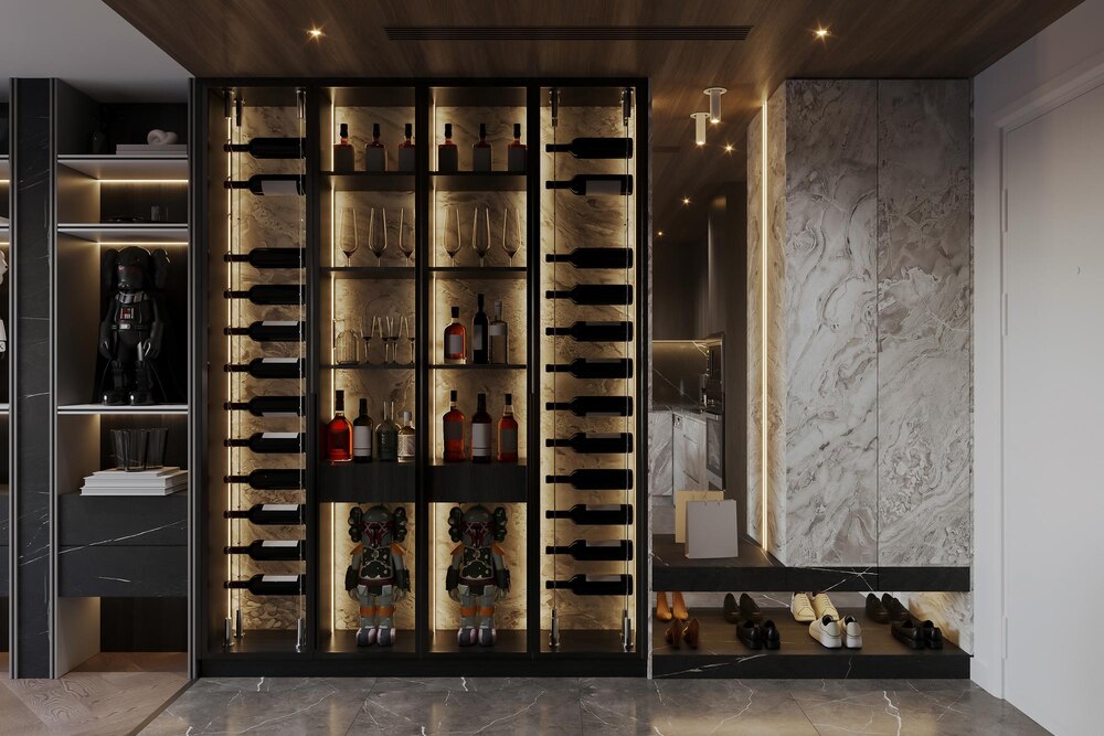 cr&eacute;ation meuble &agrave; vin haut de gamme (vinoth&egrave;que)